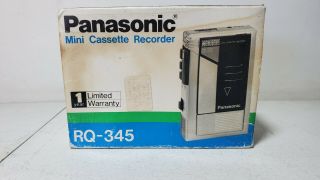 Vintage Panasonic Rq - 345 Portable Cassette Player & Recorder Great