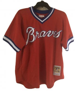Vintage Dale Murphy Atlanta Braves Mitchell & Ness Red Baseball Jersey Mens 44