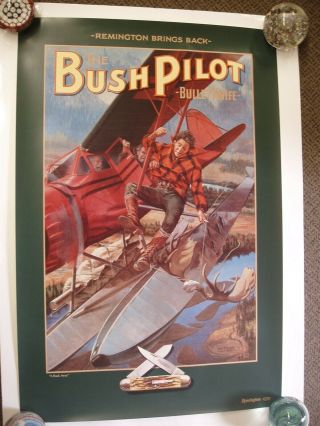 Remington Brings Back Bush Pilot Bullet Folding Knife L W Duke Artwork Poster