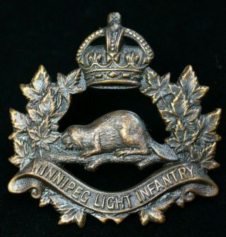 Ww2 Canadian Winnipeg Light Infantry Cap Badge