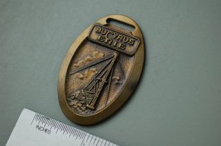 Bucyrus Erie Yarder Logging Logger Brass Pocket Watch Key Fob Vintage Equipment