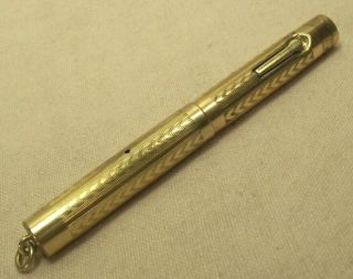 Atq Wahl Eversharp Ring Top Gold Filled Fountain Pen W/14k Gold Med.  Flex Nib