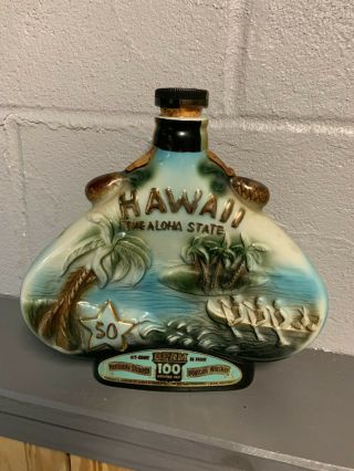 Vintage Jim Beam Whiskey Hawaii 50th State Decanter 1959 Regal China Empty