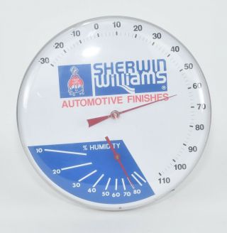 Vintage Sherwin Williams Automotive Finishes Thermometer Display Sign