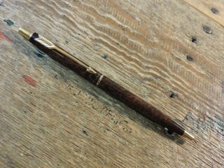 Old Vintage Laque Thuya Brown Gold Trim Gt Parker Classic Ballpoint Pen France