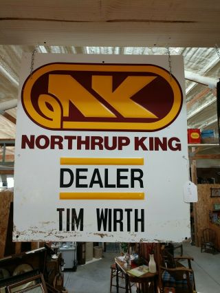 Northrup King Seed Dealer Sign Double Sided 27x24