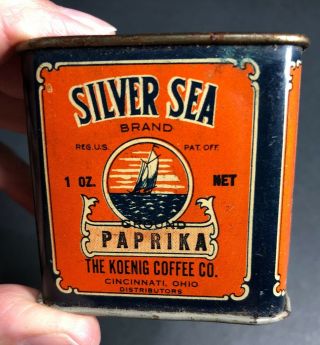 Silver Sea Paprika Spice Tin Nos Full Koenig Coffee Co Cincinnati Ohio