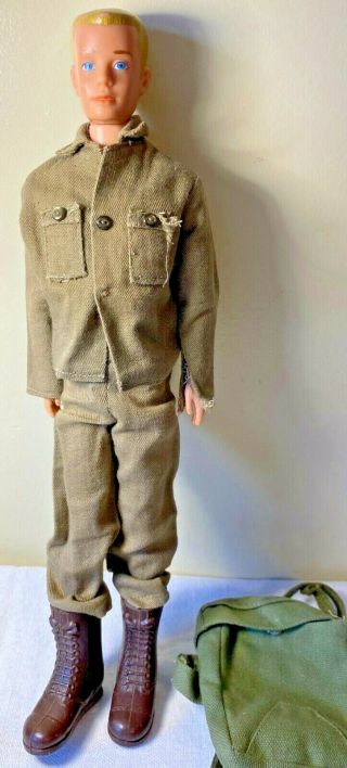 Vintage Army Ken Doll Barbie One Of The First Kens Mcmlx (1960) Uniform Mattel