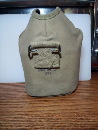Ww2 1945 Us Canteen And Cover With 1945 Cup