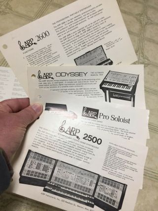 Vintage Small Arp Brochure With Dealer Listing