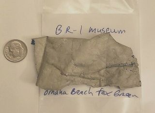 Ww2 Piece Of Barrage Balloon From Omaha Beach D - Day Big Red One Museum