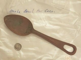 Ww2 Us Spoon Recovered From Fox Green Sector Omaha Beach D - Day