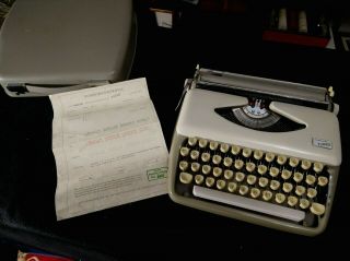 Vintage 1960s Adler Tippa Portable Typewriter & Case Made In Germany