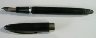 Vintage Black Sheaffer Snorkel Fountain Pen With 14k Gold Nib