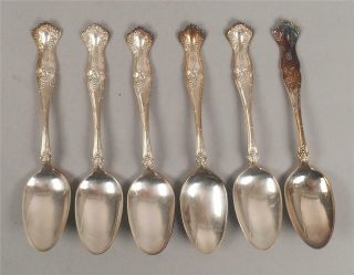 Set Of 6 Rogers Bros.  Vintage Grape Silver Plate Table Spoons