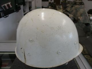 US WWII M - 1 Helmet Liner Painted White for VFW Salute Detachment Use 3