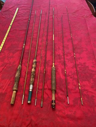 Vintage Bamboo Fly Rod Miscellaneous Parts For Restoration