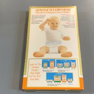 Vintage Collectible Diapers 1987 Ultra Pampers Plus Large Trial Size 2 2