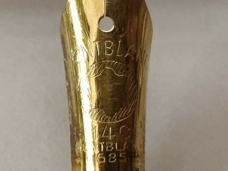 Vintage Montblanc 14k Gold Nib 585 Part For Fountain Pen