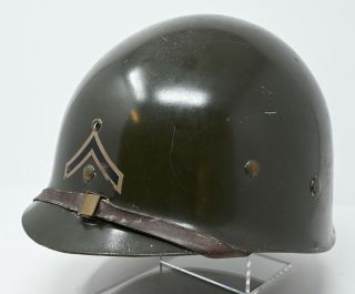 Wwii / Korean War Us M1 Helmet Liner Pfc Stripe Wwii Firestone Marked