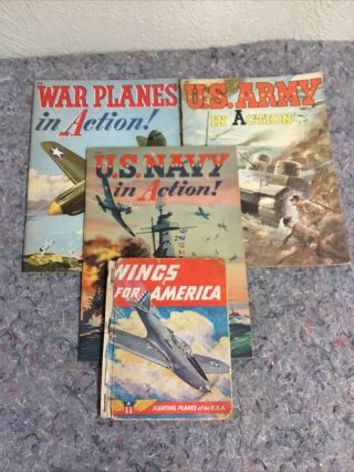 Wwii Era Us Military Books - Us Army In Action - Navy - Planes