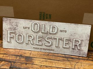 Old Forester Distillery Company Straight Bourbon Whisky Metal Sign 24 " X 9 "