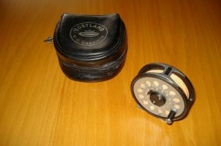 Vintage Cortland Ii C.  G.  Graphite Fly Reel With Case And Fly Line