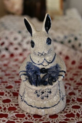 Vintage Potting Shed Dedham Rabbit Figurine Signed 1990
