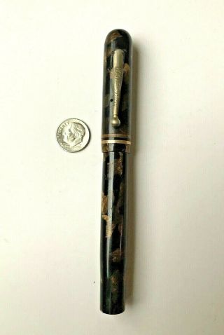 Large Bold Beautifully Marbled Ambassador Fountain Pen With 14k Nib