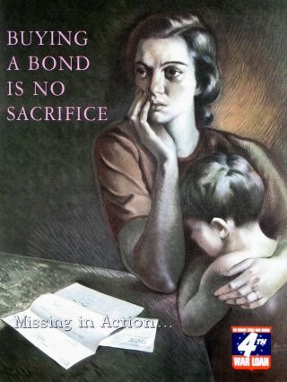 " Buying A Bond Is No Sacrifice " Wwii Poster 1943