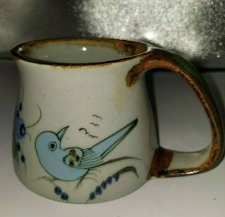 Ken Edwards Mexican Pottery Hand Made Mug With Butterfly And Bird