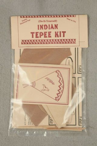Indian Tepee Kit Leather - Suede American Folk Toys 3 " High