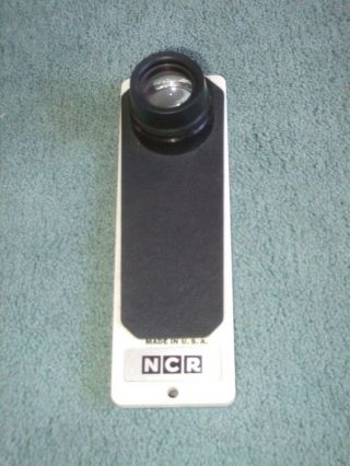 Vintage Handheld Microfiche Reader Viewer Magnetic NCR 456 - 113 2