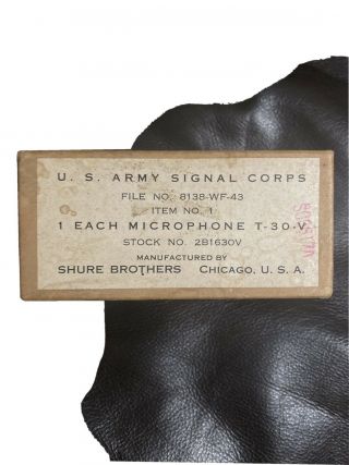 Us Army Ww2 Signal Corps Bomber Pilot T - 30 - V Microphone