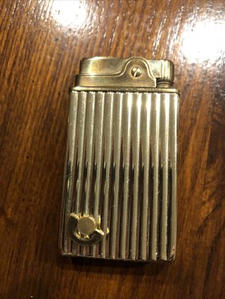 Vintage Gold Plated Musical Lighter By Pac Plays Smoke Gets In Your Eyes