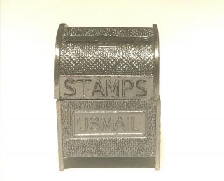 Usps Us Mailbox Stamp Dispenser Holder Metal Hinged Holds 1 Roll