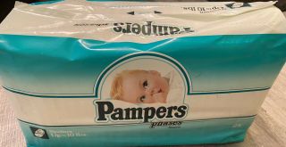 Vintage Pampers Phases 1992 Newborn Diapers Pack Of 28 3