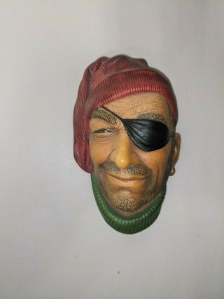 Vintage Bosson Chalkware Wall Plaque Red Hat Smuggler