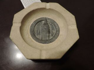Vintage Wwii Ashtray Made From Houses Of Parliament Stone German Blitzkrieg Fund