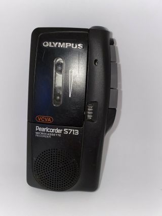 Olympus Black Pearlcorder S713 Micro Cassette VTG Voice Recorder Handheld 2
