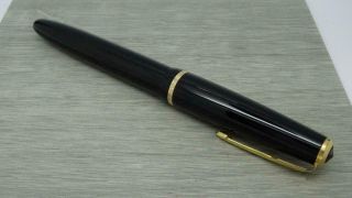 Vintage Parker Senior Duofold Black Fountain Pen,  14k 585 Nib,  England