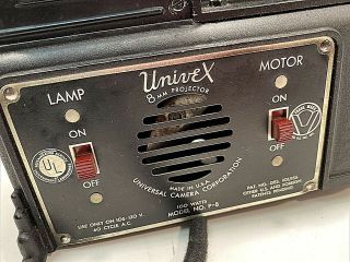 UNIVEX P - 8 VINTAGE 8 MM MOVIE PROJECTOR WITH REEL AND CASE 2