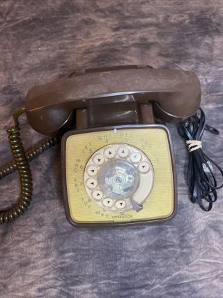 Vintage Gte Automatic Electric Telephone Rotary Dial Phone