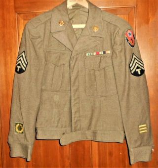 Wwii Us Army European Theater Of Operations Ike Jacket,  38r Transportation Corps