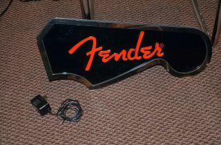 Fender guitar lighted dealer sign - Perfect 2