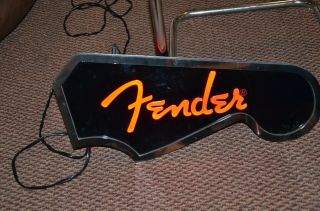 Fender guitar lighted dealer sign - Perfect 3