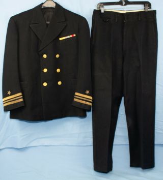 Ww2 Us Navy Lieutenant Uniform Named To Lt.  L.  H.  Demers 1942