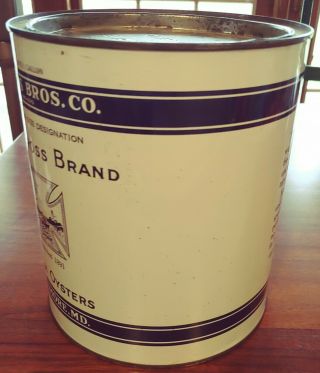 Blue Cross Brand Fresh Oysters Tin Can,  Baltimore,  Maryland,  MD 15 2