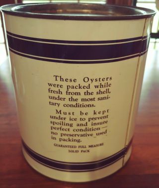 Blue Cross Brand Fresh Oysters Tin Can,  Baltimore,  Maryland,  MD 15 3