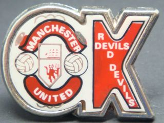 Manchester United Fc Vintage Insert Badge Maker Coffer Sports N 
